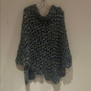 Martha Stewart Multicolor Chunky Knit Poncho